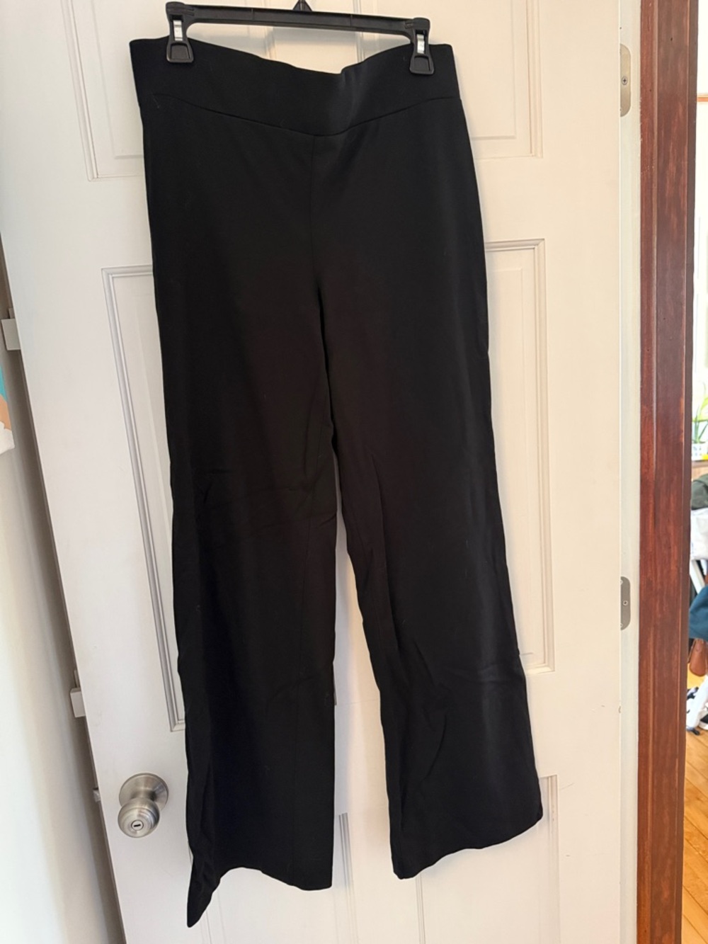 NYDJ Black Wide-Leg Pull-On Pants